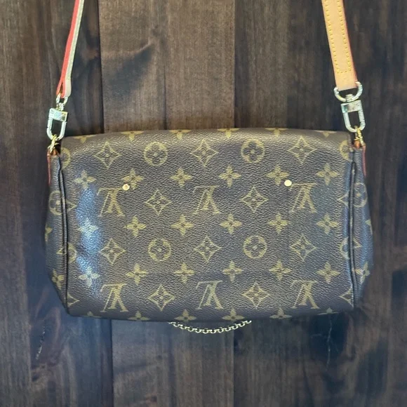 Louis Vuitton Brown Monogram Crossbody with Gold Chain